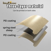 3D프린터 부품 PEO PET PEI 시트 마그네틱 스프링 메탈 양면 3D 프린터 Ender 3 CR10 Creality K1 빌드 플레이트용 235x235mm, [01] 235x235mm, [07] PEI designK1