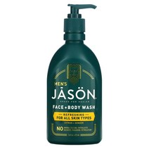 Jason Natural (제이슨 내추럴) Jason Natural 남성용 페이스 + 바디 워시 감귤류 + 생강 473ml(16fl oz), 4개