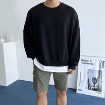 데일트 남자 레이어드 오버핏 맨투맨