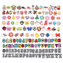 자비츠 크록 장식 악세사리 참 세트36-150PCS 편지 만화 실리콘 구멍 슬리퍼 장식 악어 팔찌 액세서리