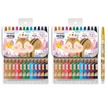 모나미 모니주 샤프식 색연필 여 2세트, 12색, 1세트