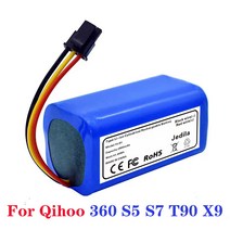 호환 교체용 로봇 청소기 배터리 Qihoo-14.8V 2800mAh 진공 팩 Qihoo 360 S5 S7 S7Pro T90 X9 교체, 14.8 볼트, 3500mAh