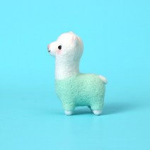 알파카인형 만들기 퀼트마무리 없음 DIY 크리에이티브 귀여운 알파카 동물 양모 바늘 펠트 키트 초보자를, 02 A0363