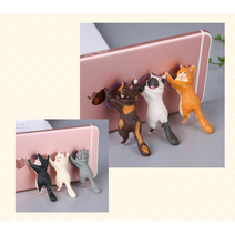 차니네다이소 고양이 폰 거치대, 화이트