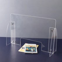아크릴 가림막 투명 책상 칸막이 이동식 볼트형 민원실, 80X60cm(3T)_볼트_창구형