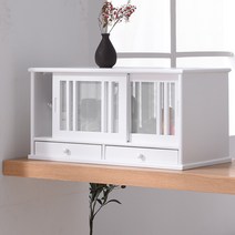 우드진열장 쇼케이스 베이커리 그릇 디저트 원목 찬장, N.이중흰색4문+사문