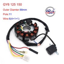 68 11 코일 마그네토 고정자 GY6 125cc 152QMI Taotao Kazuma 스쿠터 ATV 쿼드 고 카트 버기 부품, 03 11 Pole