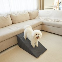 1040pet 강아지계단 삼각슬라이드 중 크기, 논슬립 딥그레이