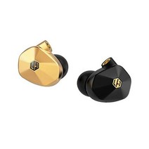 Light Harmonic Mera 고성능 다이내믹 드라이버 소음 차단 인이어 모니터 이어폰 및 분리형 케이블 헤드폰. (빨간색), Dual Black and Gold