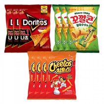 [롯데] 도리토스 치즈 84gx3개 + 꼬깔콘 찰옥수수맛 67gx3개 + 치토스 스모키바베큐 82gx4개, 단품