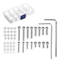 50pcs M2.5 범용 턴테이블 헤드 쉘 카트리지 장착 키트 내구성있는 스테인레스 스틸 볼트 나사 너트 세트 유용한