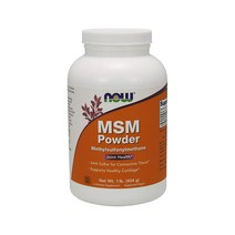 Now Supplements NOW 나우푸드 MSM 식이유황 엠에스엠 파우더 가루 450g, 1팩