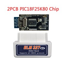 자동차수리 더블 V1.5 PIC18F25K80 칩 미니 ELM327 OBD2 스캐너 블루투스 호환 obd 2 자동차 진단 스캔 도구 리더 안 드 로이드/pc에 대 한, [06] V1.5 Double Board