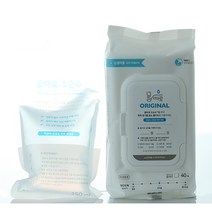 물따로 오리지날 유아 건티슈 캡형 40매 + 초순수 250ml 세트, 24세트