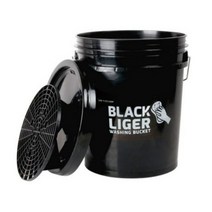 블랙라이거 세차버킷 + 뚜껑 + 그릿가드, 20L, 검정, 5개