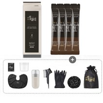 씨드비 물염색 시즌2 프리미엄 4회분(1박스) + 고급염색키트, 내추럴블랙