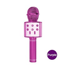 ws858 professional 블루투스 무선 마이크 usb handheld karaoke home ktv mic speaker for music player 노래 녹음기, 검은색