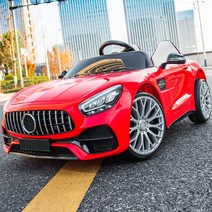 어린이 2인승 전동차 벤츠 GT43 AMG 4륜구동 전동 자동차 아동 전동카, 레드
