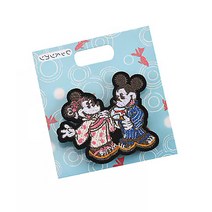 [이라운드몰]디즈니스토어 나츠마츠리 유카타 미키 미니 자수 와펜 핀뱃지 2종 택1