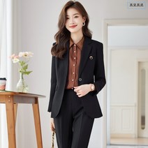 프모프르 여성의류쇼핑몰 슬림핏 봄 가을 오피스룩 투피스 투버튼 투버튼 오피스 면접 정장 세트 여성정장