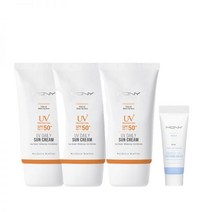 [국내정품][맥퀸뉴욕] UV 데일리 선크림베이스/매트 50ML 3개 SPF50 PA+++ +수딩크림 미니7ml, 선크림(베이스)3개