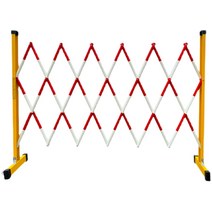 게이트 폴딩 자동 멀티 상가 진입금지 이상 접이식 자바라 금지 펜스 출입문, 홍백 높이 1.2x 길이 10m 국표