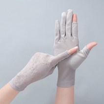 언프리 여성 레이스 쿨 터치 자외선차단 운전 아이스 여름 반장갑