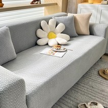 세련된 두꺼운 탄성 소파 커버 전체 가방 미끄럼 방지 Guifei 팔걸이 쿠션 유니버설 1/2/3/4 인용, 08 라이트 그레이_04 XL (235-300cm)