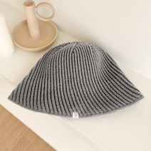 우드피카 사선 니트 버킷햇 벙거지 5컬러