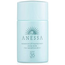 아네사 썬크림 시세이도 에센스 uv 마일드 밀크 spf35pa+++ 무향 싱글 아이템 2.0 fl oz(60 ml), 20밀리리터 (x 1), 단품