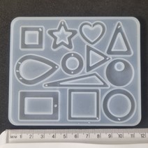 레진공예 아트 재료 하트쉐이커 몰드 크리스탈 에폭시 수지 키링 DIY 쥬얼리, 키링몰드C