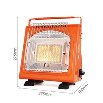 부탄 프로판 난로 스토브 캠퍼 얼음 낚시 1700W 휴대용 공간 히터 다기능 가스 세라믹 조정 가능한 철 스토브 야외 캠핑 텐트, 01 Orange