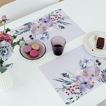 일회용 종이 식탁매트 10P세트 퍼플야생화 엘라다이닝, 옵션선택, 단품