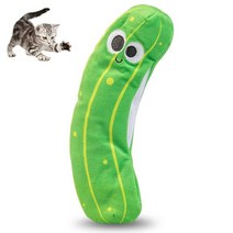 Pet Craft Supply 꿈틀거리는 피클과 춤추는 상어 플리퍼 플로퍼 상호작용 전기로 작동 사실적인 파닥파닥 꿈틀꿈틀 움직이는 생선 강력한 박하와 개다래나무 고, Wiggle Pickle