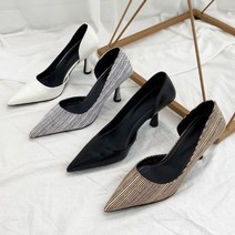 세련된구두 여성 스틸레토힐 옆트임 펌프스힐 4컬러