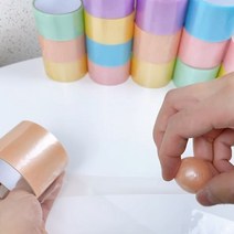 테이프볼 테이프공 찐득볼 공만들기 6색 세트, 6cm 6컬러 테이프공 세트