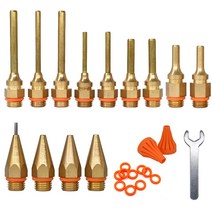 글루 건 노즐 액세서리 구리 소재 11mm 글루 스틱 누출 방지 스틸 볼이 내장된 핫멜트 글루 건에 적합합, 14 SET-A (2PCS)