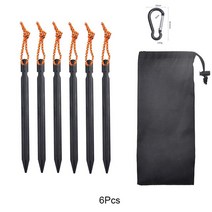 몽골텐트 차고지텐트 붕어빵포장마차 자바라텐트 캐노피천막 18cm 마당 캐노피 텐트 페그 알루미늄 합금 정, 03 6PCS Black