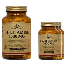 솔가 L-글루타민 1000mg 타블렛 글루텐 프리 비건, 60개입, 4개