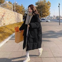 런메시 Runmecy 겨울 여성 패딩 루즈핏 롱 패딩 도톰한 아우터