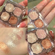 아이쉐도우 아이메이크업 아이 스틱 글리터 섀도우 팔레트 펄아이 애교살 눈화장 4 색 진주 브라이트 매트 쉬머 크리스탈 샹들리에 롱래스팅 안료 화장품, 06