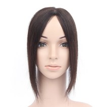 [W2032]3핀 원형탈모 전체불파트 여자 정수리 부분가발, 1개, 소(7x8/26cm)-자연갈색