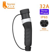 레고 아이디어 Feyree EV 충전기 Type2 남성 플러그 전원 공급 장치 측면 16A 32A 1 상 IEC62196-2 어댑터, 03 22KW 32A 3 Phase_01 Type2