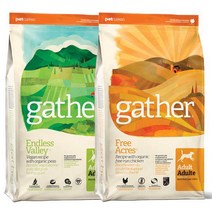 1+1 게더 프리에이커 치킨 레시피 1kg+앤드레스밸리 비건 1kg 강아지사료, 게더 독, 프리에이커 치킨 1kg+1kg