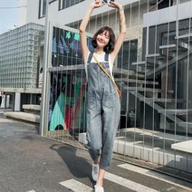 신발 밴딩 멜빵 원피스 오버롤 멜빵치마 캐쥬얼 팬츠 바지-72394EA