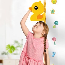 4종 키재는 3D자석 스스로 키재기 스티커 키측정 키성장 체크, 오리, 신장계