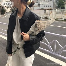 베이직 무광 숏카라 버튼 레자 데일리 가죽 라이더 자켓