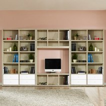 로쏘 [로쏘]마벨3900 TV하서랍형책장 풀세트, 색상_월넛