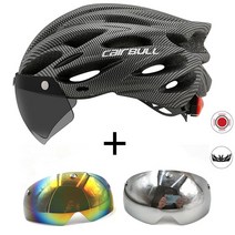 Cairbull 초경량 자전거 HelmetRoad Mtb 산악 자전거 Led with 이동식 바이저 고글 사이클링 헬멧 Casco Accesorios, 카본 블랙-2