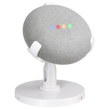 Google 홈 미니 음성 보조원 360도 회전 데스크탑 스탠드 마운트 용 테이블 홀더 - 사운드 가시성 및 외관을 향상시킵니다., 하나, 하얀